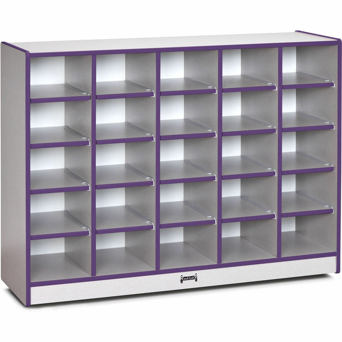 Jonti-Craft Rainbow Accents Toddler Single Storage - 35.50" Height x 48" Width x 15" Depth - Durable, Laminated - Purple - Rubber - 1 Each