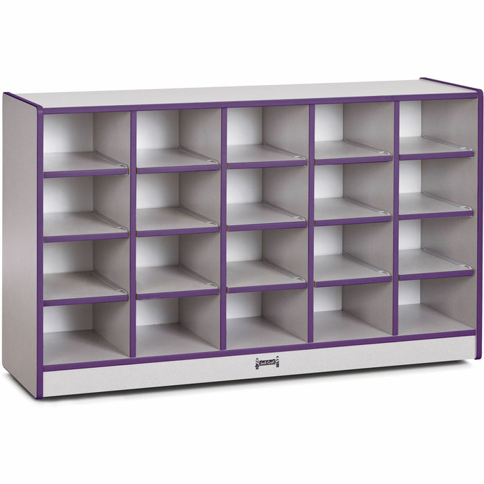Rainbow Accents Rainbow Accents Toddler Single Storage - 20 Compartment(s) - 29.50" Height x 48" Width x 15" Depth - Laminated, Chip Resistant - Freckled Gray - Rubber - 1 Each