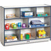 Jonti-Craft Rainbow Accents Super-size Mobile Storage - 35.50" Height x 48" Width x 15" Depth - Durable, Laminated - Navy - Hard Rubber - 1 Each