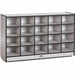 Jonti-Craft Rainbow Accents Toddler Single Storage - 20 Compartment(s) - 29.50" Height x 48" Width x 15" Depth - Laminated, Chip Resistant - Black - Rubber - 1 Each