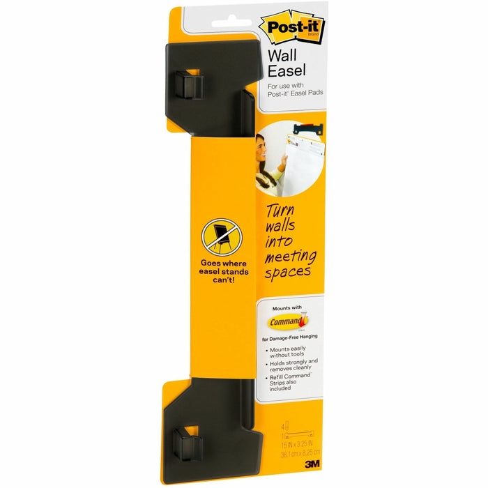 Post-it® Wall Easel Holder - Plastic - Gray - 2 / Pack