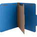 Nature Saver Letter Recycled Classification Folder - 8 1/2" x 11" - 2" for Folder - Top Tab Location - 1 Divider - 25 pt. - Blue - 100% Recycled - 10 / Box
