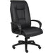 Boss B7601 High Back Executive Chair - Black Seat Color - Leather Seat Material - Black Frame Color - 5-star Base - 1 Each