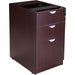 Boss N166 Deluxe Pedestal - 3-Drawer - 28.5" Height x 16" Width x 22" Depth - Total Drawer(s): 3 - Finish: Mahogany - Security Lock - 1 Each