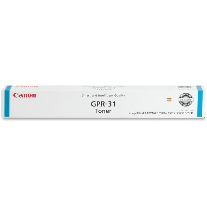 Canon GPR-31 Original Laser Toner Cartridge - Alternative for Canon - Cyan - 1 Each - 27000 Pages