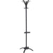 Alba Black Coat Stand - 10 Pegs - 68.9" Height x 19.7" Width - for Coat, Umbrella, Clothes - Metal - Black - Powder Coated - 1 Each