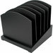 Victor Midnight Black Collection Incline File Sorter - Desktop - Durable, Rubber Feet, Adjustable Slot, Removable Divider, Sturdy - Matte Black - Black - Wood - 1 Each