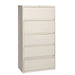 Lorell Fortress Series Lateral File - 36" Width x 18.6" Depth x 68.8" Height - 5 x Drawer(s) for File - A4, Legal, Letter - Ball-bearing Suspension, Recessed Handle, Leveling Glide, Heavy Duty, Interlocking - Putty - Steel - Recycled - 1 Each