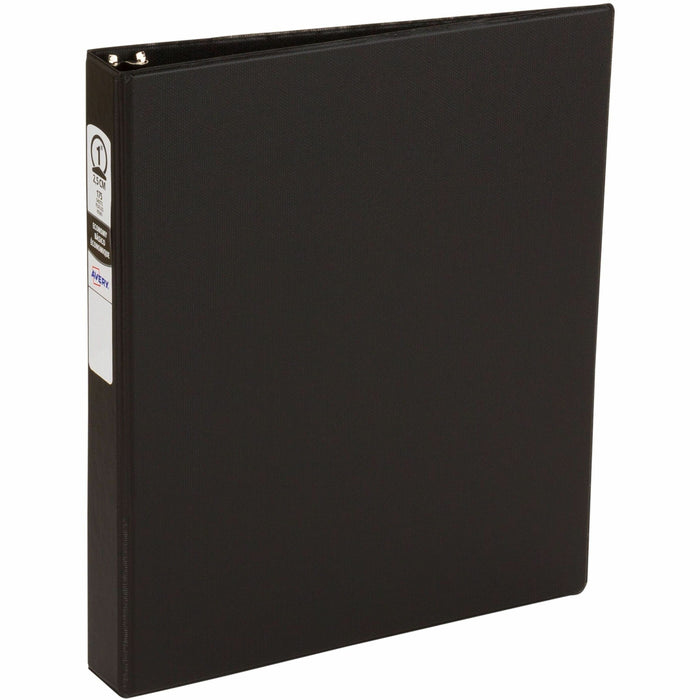Avery® Standard Binder, 1" Round Rings, Color May Vary (11718) - 1" Binder Capacity - Letter - 8 1/2" x 11" Sheet Size - 175 Sheet Capacity - 1 2/5" Spine Width - 3 x 1" Ring - Fastener: Round Ring - Pocket: 2, Internal - Polypropylene - Black, Pacific Bl