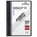 DURACLIP Letter Report Cover - 8 1/2" x 11" - 30 Sheets Capacity - Vinyl, Steel - Black - 1 Each