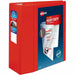 Avery® Heavy-Duty View Binders with One Touch EZD Rings - 5" Binder Capacity - Letter - 8 1/2" x 11" Sheet Size - 1050 Sheet Capacity - 1050 x 5" Ring - Fastener: Ring - Pocket: 4, Internal - Polypropylene - Red - Recycled - Adhesive, Clear Overlay, Heavy