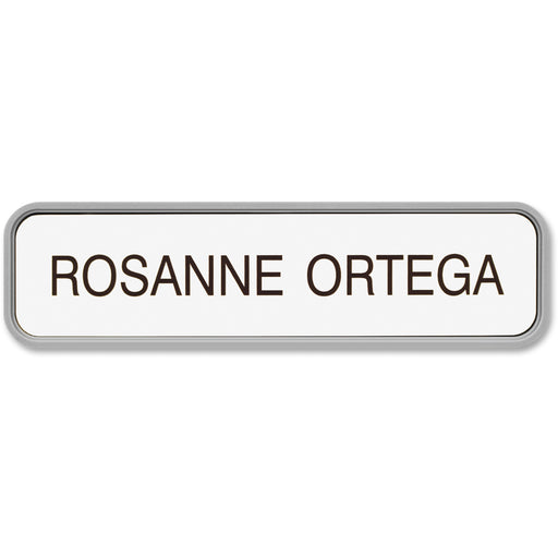 Xstamper Designer Framed Wall/Door Sign - 8" Width x 2" Height - Rectangular Shape - Rounded Corner - Plastic - 1 Each