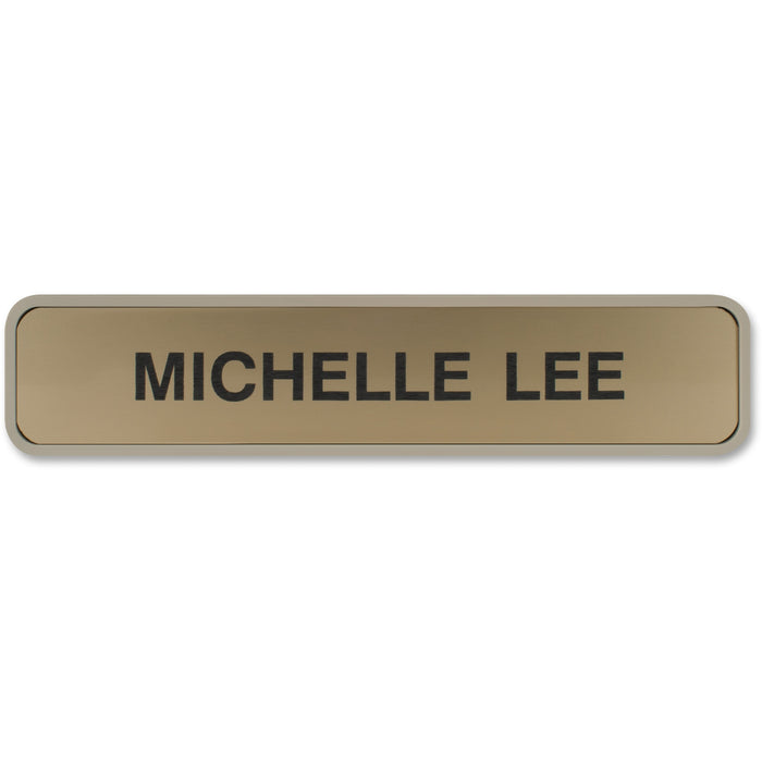 Xstamper Designer Framed Wall/Door Sign - 10" Holding Width x 2" Holding Height - Rectangular Shape - Wall, Door - Rounded Corner - Plastic - Almond - 1 Each