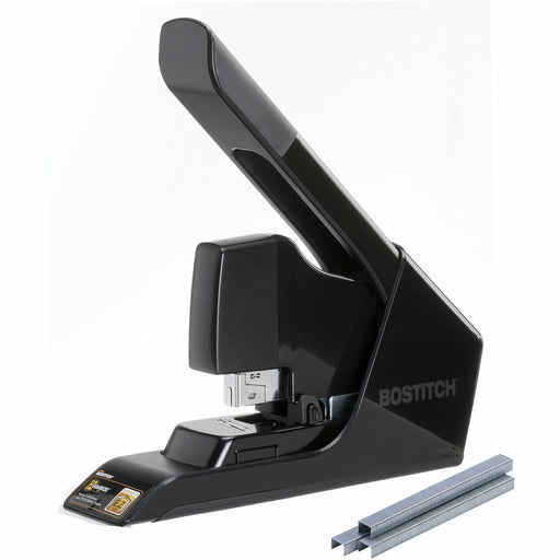 Bostitch EZ Squeeze Antimicrobial Heavy Duty Stapler - Staples Upto 130 Sheet - Holds Upto 210 Staple - Full Strip - Black - 1 Each