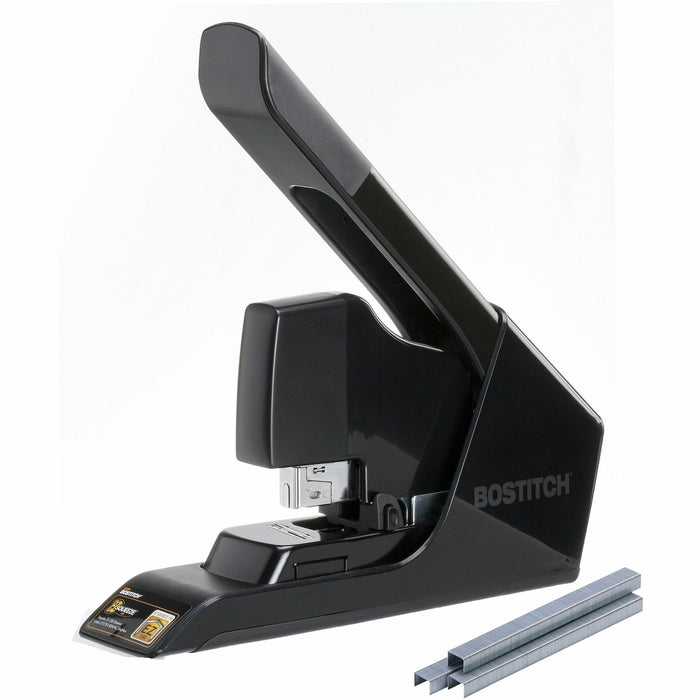 Bostitch EZ Squeeze Antimicrobial Heavy Duty Stapler - Staples Upto 130 Sheet - Holds Upto 210 Staple - Full Strip - Black - 1 Each