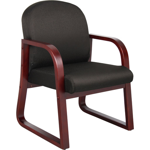 Boss Mahogany Frame Side Chair - Black - 1 Each