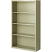 Lorell Fortress Series Bookcase - 34.5" Width x 13" Depth x 60" Height - 4 x Shelf(ves) - Putty - Powder Coated - Steel - Recycled - 1 Each