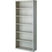 Lorell Fortress Series Bookcase - 34.5" Width x 13" Depth x 82" Height - 6 x Shelf(ves) - Light Gray - Powder Coated - Steel - Recycled - Assembly Required - 1 Each