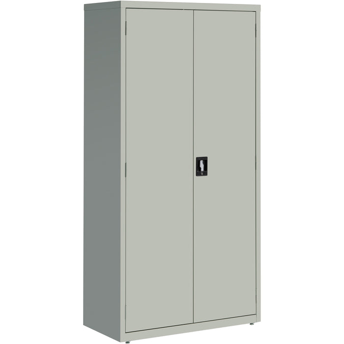 Lorell Fortress Series Storage Cabinet - 36" Width x 18" Depth x 72" Height - 5 x Shelf(ves) - Recessed Locking Handle, Hinged Door, Durable - Light Gray - Powder Coated - Steel - Recycled - 1 Each