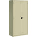 Lorell Fortress Series Storage Cabinet - 36" Width x 18" Depth x 72" Height - 5 x Shelf(ves) - Recessed Locking Handle, Hinged Door, Durable - Putty - Powder Coated - Steel - Recycled - 1 Each