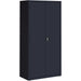 Lorell Fortress Series Storage Cabinet - 36" Width x 18" Depth x 72" Height - 5 x Shelf(ves) - Recessed Locking Handle, Hinged Door, Durable - Black - Powder Coated - Steel - Recycled - 1 Each