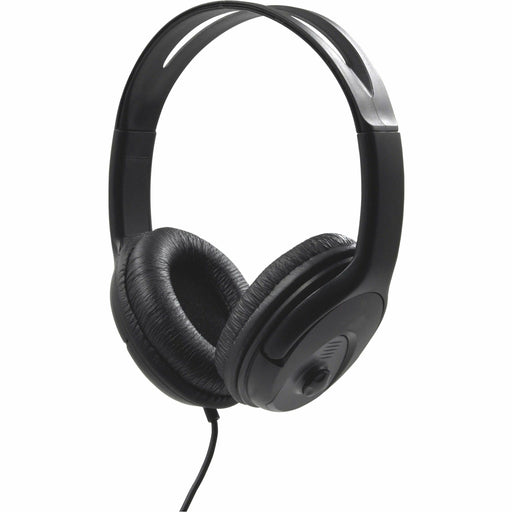 Compucessory Stereo Headset with Built-in Microphone - Stereo - Mini-phone (3.5mm) - Wired - 32 Ohm - 20 Hz to 20 kHz - Over-the-head - Binaural - Circumaural - 3.93 ft Cable - Black - 1 Each