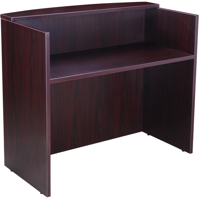 Boss Reception Desk - 250 lb Capacity - 42" Height x 71" Width x 36" Depth - Assembly Required - Mahogany - Wood - 1 Each