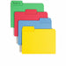 Smead SuperTab 1/3 Tab Cut Letter Recycled Top Tab File Folder - 8 1/2" x 11" - Top Tab Location - Assorted Tab Position - 11 pt. - 1 Plys - Blue, Red, Green, Yellow - Durable - 10% Recycled - 24 / Pack