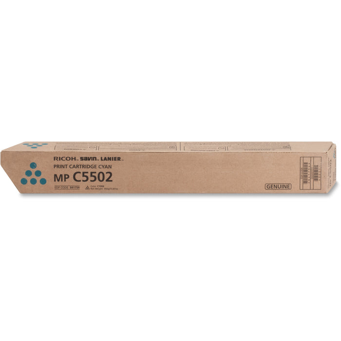 Ricoh Original Laser Toner Cartridge - Cyan - 1 Each - 22500 Pages