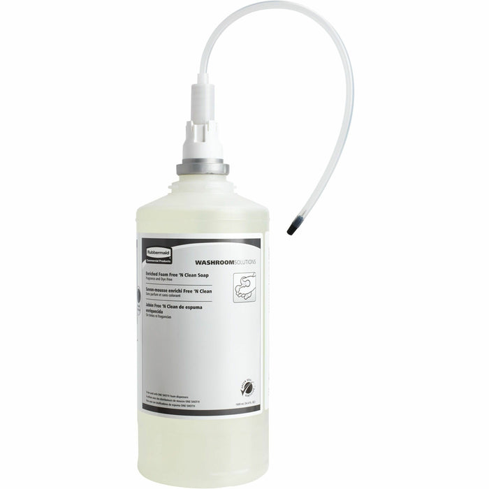 Rubbermaid Commercial Foam Free 'N Clean Soap Refill - Fragrance-free Scent - 1.69 quart - Hand - Clear - pH Balanced, Dye-free, Hygienic - 4 / Carton