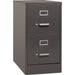 Lorell Fortress Series 26-1/2" Commercial-Grade Vertical File Cabinet - 15" Width x 26.5" Depth x 28.4" Height - 2 x Drawer(s) for File - Letter - Vertical - Label Holder, Drawer Extension, Ball-bearing Suspension, Heavy Duty, Security Lock - Medium Tone