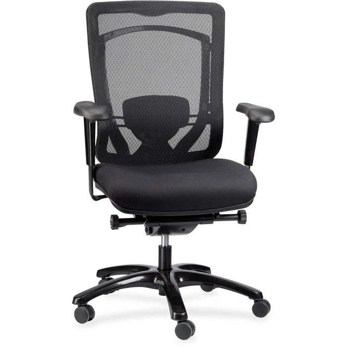 Eurotech Monterey Executive Chair - Java Seat Color - Fabric Seat Material - Black Back Color - Black Frame Color - Titanium Frame Material - 5-star Base - 1 Each