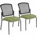 Eurotech Dakota 2 7014 Guest Chair - Cress Seat Color - Fabric Seat Material - Steel Frame Material - Four-legged Base - Fuse Cress - 2 / Carton