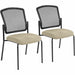 Eurotech Dakota 2 Guest Chair - Travertine Seat Color - Fabric Seat Material - Steel Frame Material - Four-legged Base - Shire Travertine - 2 / Carton