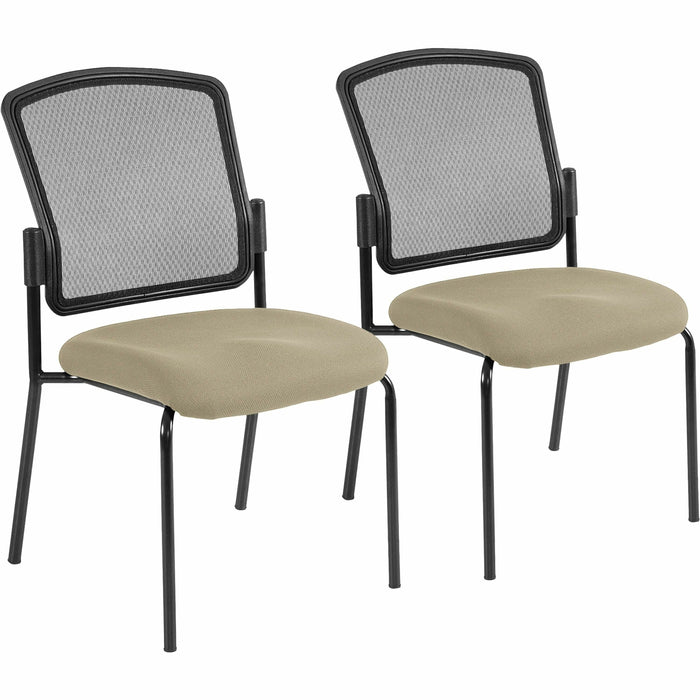 Eurotech Dakota 2 Guest Chair - Pumice Seat Color - Fabric Seat Material - Steel Frame Material - Four-legged Base - Forte Pumice - 2 / Carton