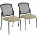 Eurotech Dakota 2 Guest Chair - Pumice Seat Color - Fabric Seat Material - Steel Frame Material - Four-legged Base - Forte Pumice - 2 / Carton