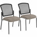 Eurotech Dakota 2 7014 Guest Chair - Fossil Seat Color - Fabric Seat Material - Steel Frame Material - Four-legged Base - Insight Fossil - 2 / Carton