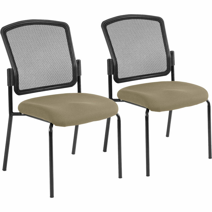 Eurotech Dakota 2 7014 Guest Chair - Latte Seat Color - Fabric Seat Material - Steel Frame Material - Four-legged Base - Expo Latte - 2 / Carton