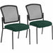 Eurotech Dakota 2 7014 Guest Chair - Forest Seat Color - Fabric Seat Material - Steel Frame Material - Four-legged Base - Insight Forest - 2 / Carton