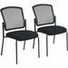 Eurotech Dakota 2 7014 Guest Chair - Ebony Seat Color - Fabric Seat Material - Steel Frame Material - Four-legged Base - Insight Ebony - 2 / Carton
