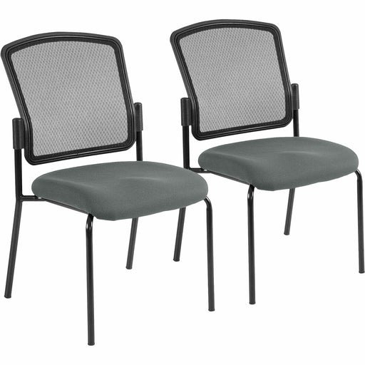 Eurotech Dakota 2 7014 Guest Chair - Fog Seat Color - Fabric Seat Material - Steel Frame Material - Four-legged Base - Expo Fog - 2 / Carton