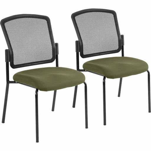 Eurotech Dakota 2 7014 Guest Chair - Leaf Seat Color - Fabric Seat Material - Steel Frame Material - Four-legged Base - Expo Leaf - 2 / Carton