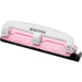 Bostitch EZ Squeeze™ InCourage 12 Three-Hole Punch - 3 Punch Head(s) - 12 Sheet - 9/32" Punch Size - Round Shape - 3" Width x 1.6" Height - Pink, White