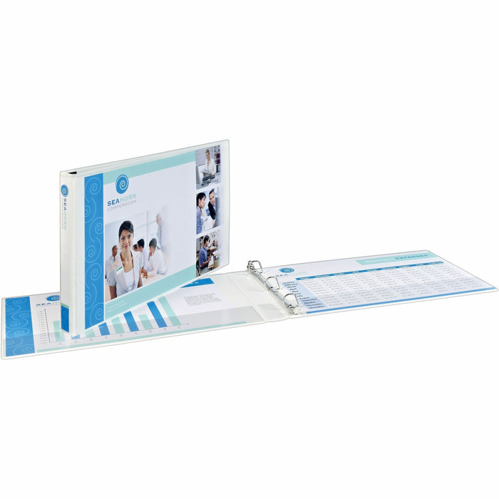 Avery® Heavy-Duty View Binder - 2" Binder Capacity - Tabloid - 11" x 17" Sheet Size - 530 Sheet Capacity - 530 Ring - Fastener: Slant Ring - Pocket: 2 - Polypropylene - Adhesive, Heavy Duty, Pocket, Recyclable, UV Resistant - 1 Each