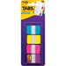 Post-it® Tabs - 88 Write-on Tab(s) - 1.50" Tab Height x 1" Tab Width - Blue, Yellow, Pink, Purple Tab(s) - Repositionable - 1 Pack