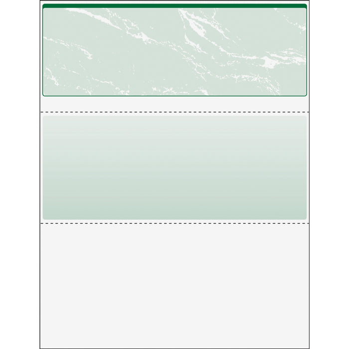 DocuGard Security Business Checks - Letter - 8 1/2" x 11" - 24 lb Basis Weight - Erasure Protection, Watermarked - Marble Green - 1 Ream