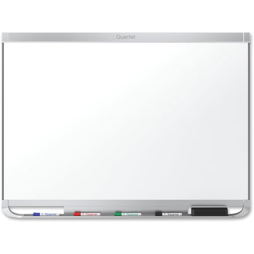 Quartet Prestige 2 DuraMax Magnetic Dry-Erase Board - 48" (4 ft) Width x 36" (3 ft) Height - White Porcelain Surface - Silver Aluminum Frame - Horizontal - Magnetic - Durable, Dent Resistant, Scratch Resistant, Recyclable, Stain Resistant, Ghost Resistant