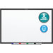 Quartet Classic Magnetic Whiteboard - 96" (8 ft) Width x 48" (4 ft) Height - White Painted Steel Surface - Black Aluminum Frame - Horizontal/Vertical - Magnetic - Durable, Smooth Surface, Sturdy - 1 Each - TAA Compliant