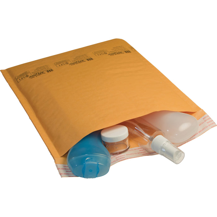 Sealed Air Jiffylite Bubble Cushioned Mailers - Padded - #5 - 10 1/2" Width x 16" Length - Peel & Seal - Gold - Kraft - 80 / Carton