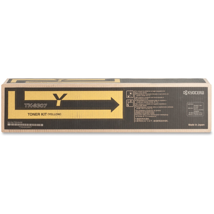 Kyocera Original Laser Toner Cartridge - Yellow - 1 Each - 15000 Pages